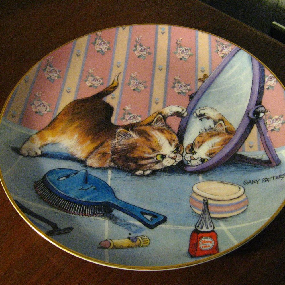 🐈‍⬛️ Gary Patterson 1996 Comical Cats Vintage Plate